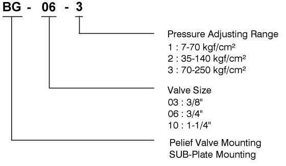 CML Pilot Operated Relief Valve BG Model Code 