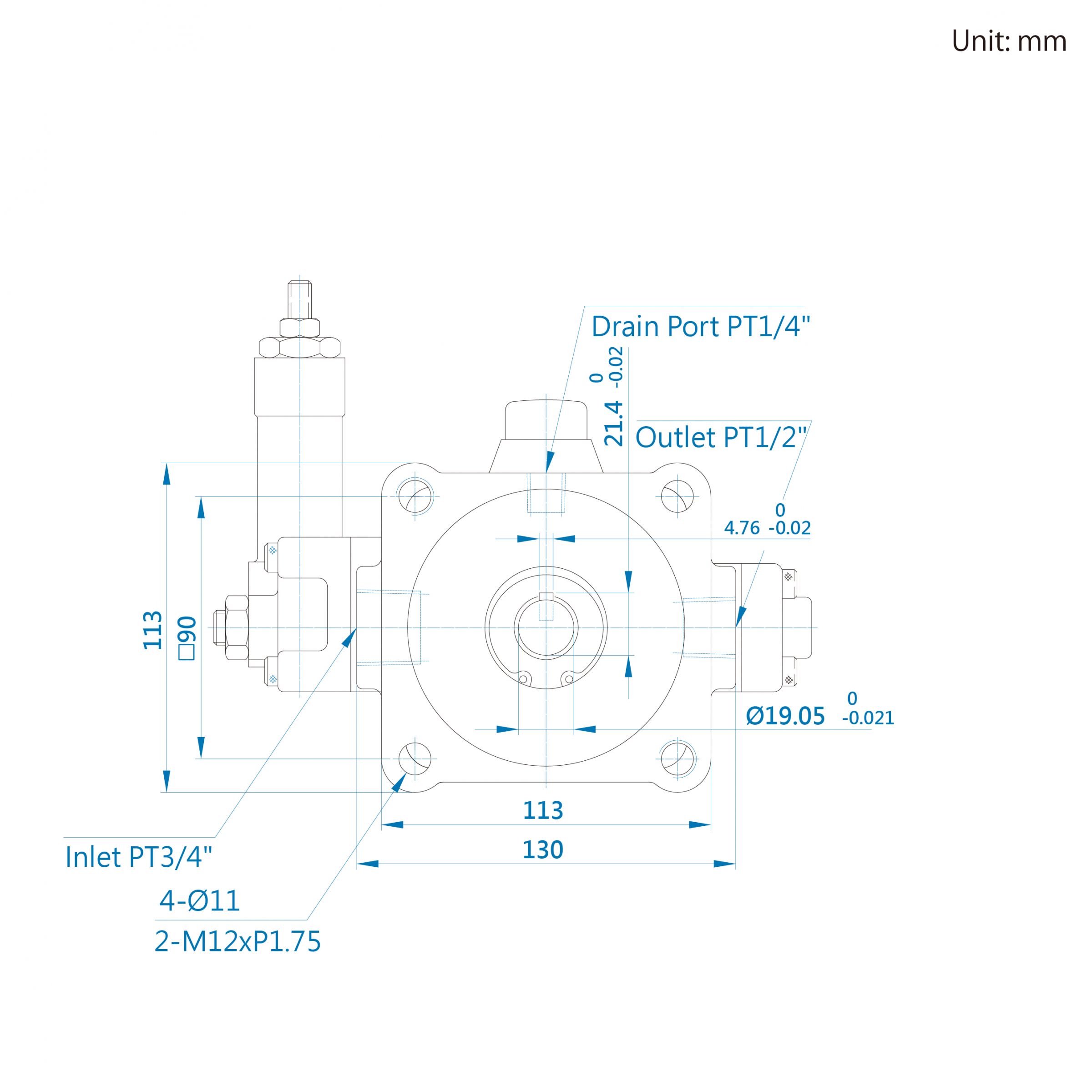 CML Medição, Dimensão, diagrama SM + CG