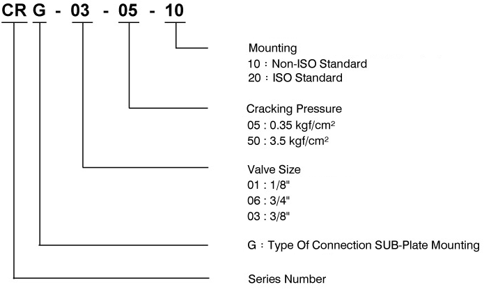 Check Valve Model Code 