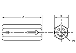 CML CV_CVS_CIT In-line Check Valve dimension