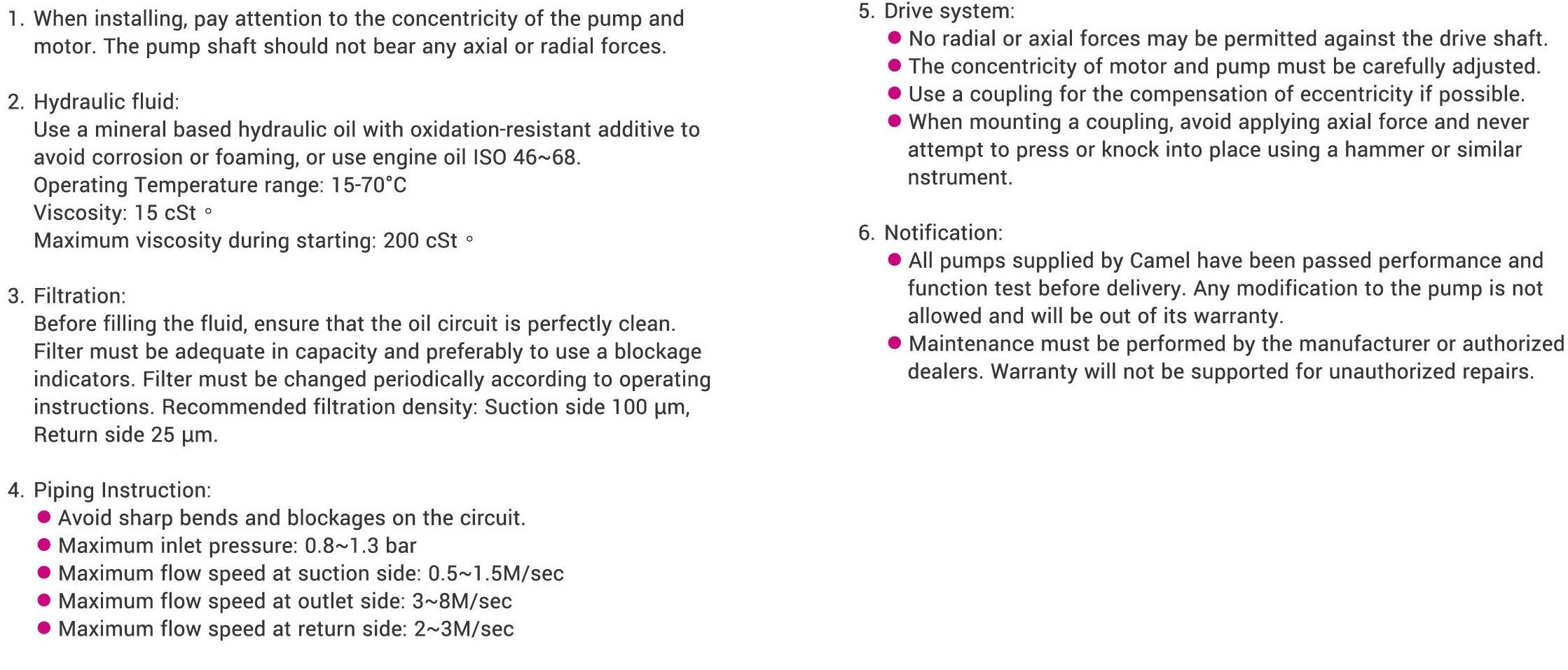 CML Double-gear B Series Low noise External Gear Pump DEGB Instruction