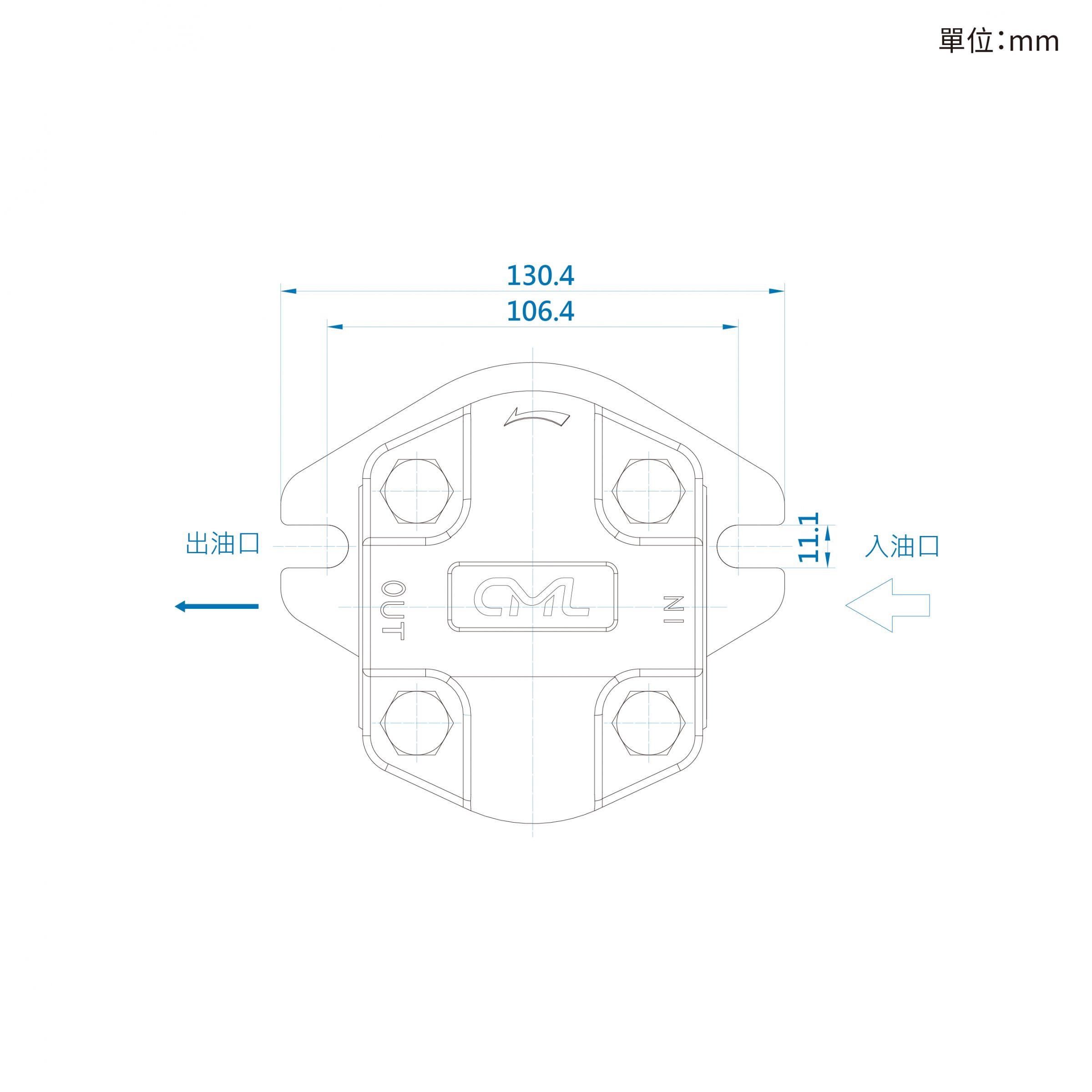 CML双排齿轮B系列低噪音外啮合齿泵DEGB尺寸图