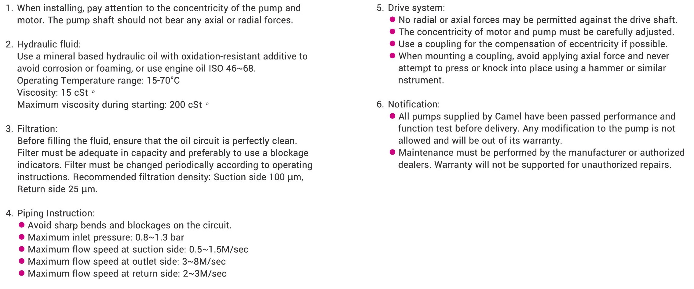 CML C シリーズ 低脈動外部歯車ポンプ EGC 取扱説明書