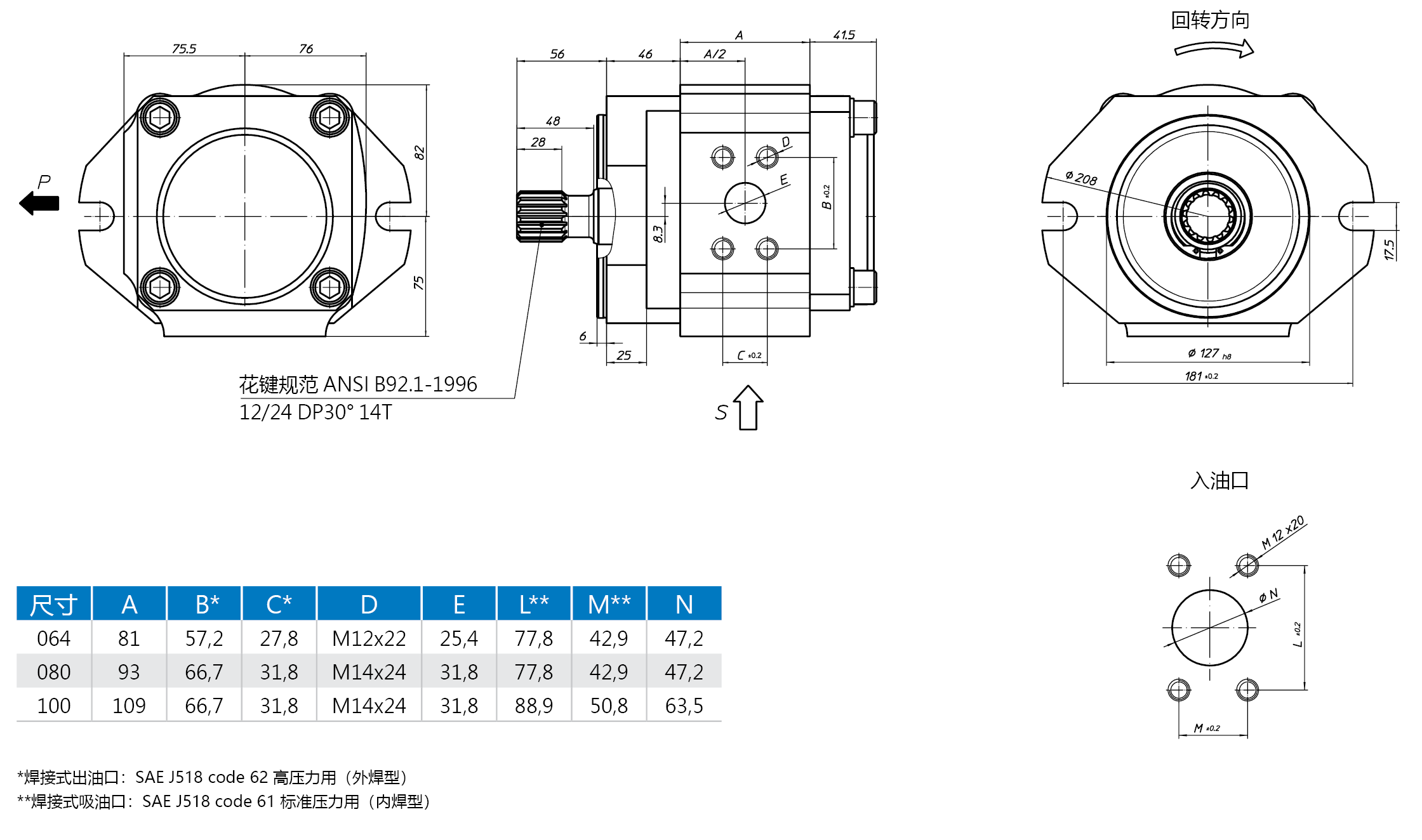 Eckerle內嚙合齒輪泵EIPC5-RB23尺寸圖