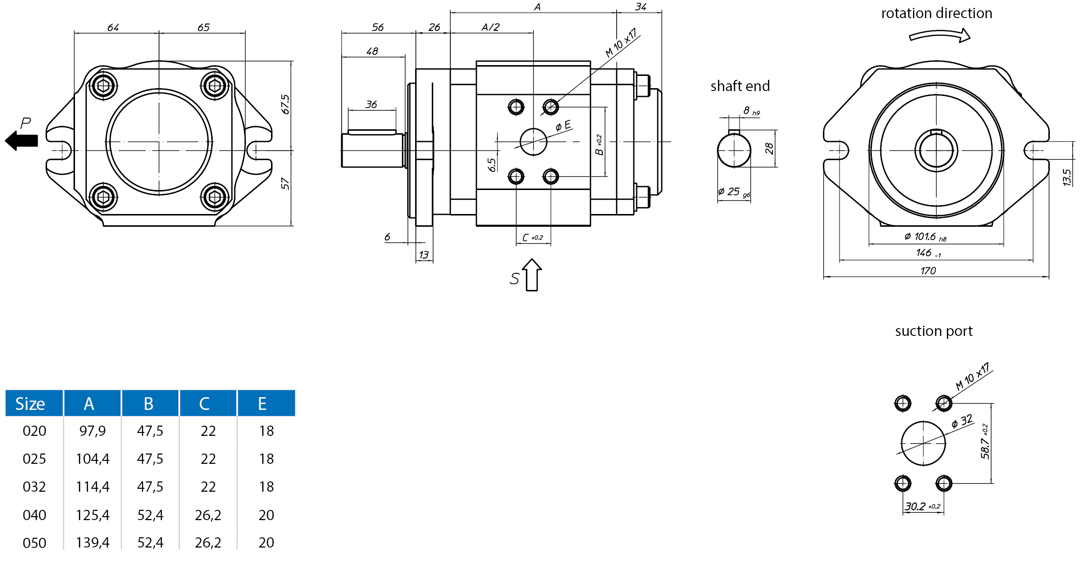 EckerleEckerle Internal Gear Pump  EIPC3-RK23-1X尺寸圖