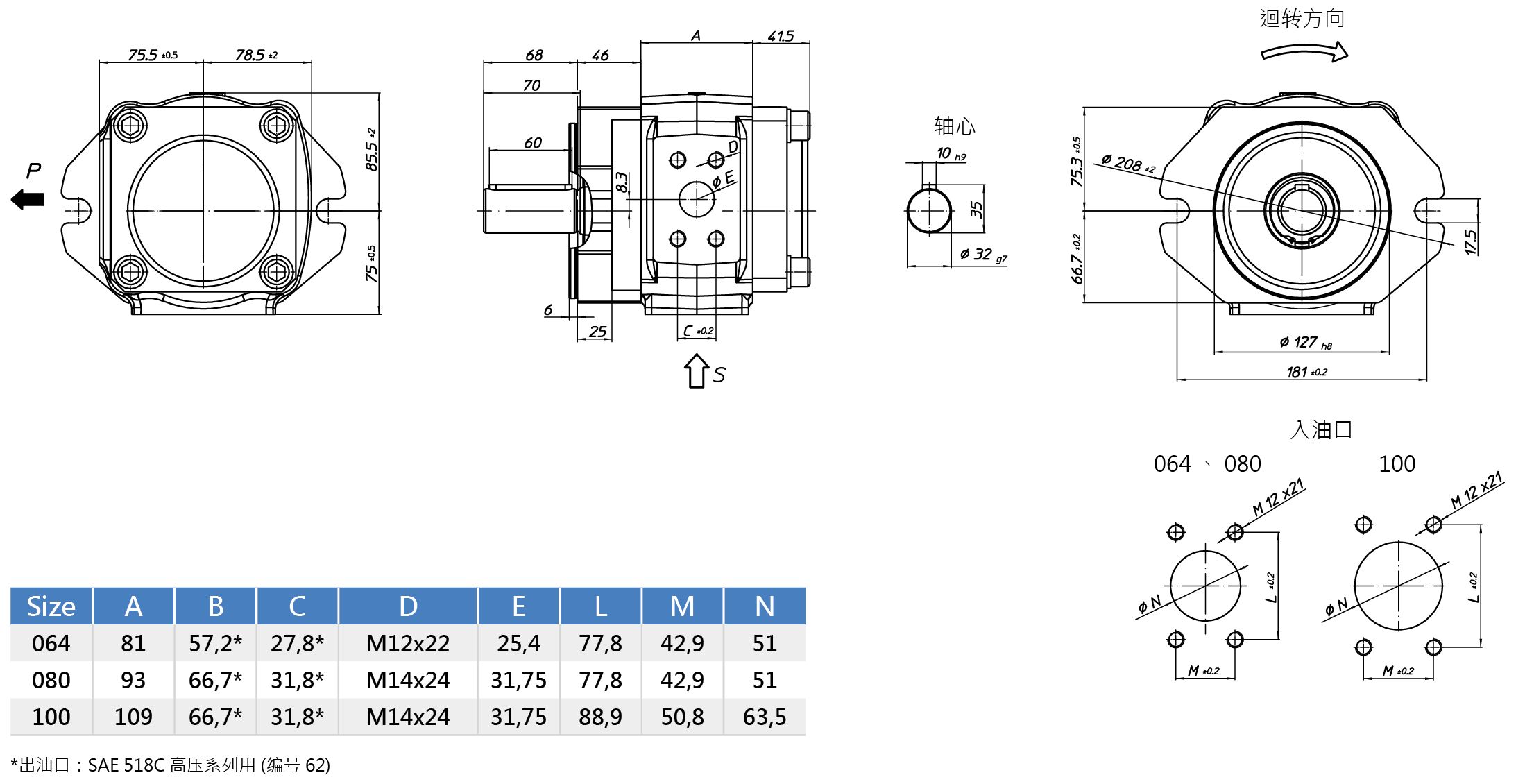 Eckerle內嚙合齒輪泵EIPH5-RA23-1X尺寸圖