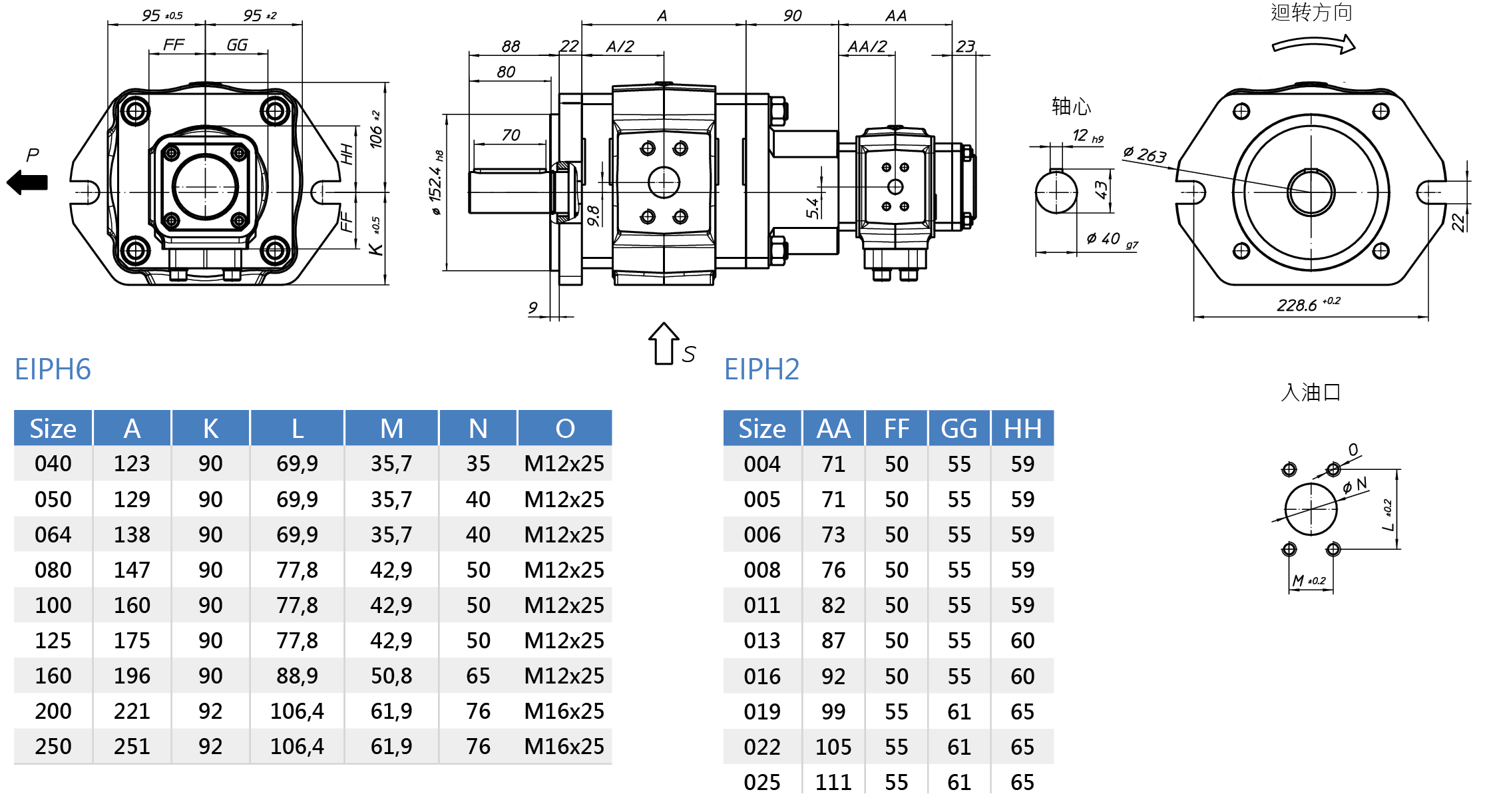 Eckerle內嚙合齒輪泵EIPH6-RK23-1X+EIPH2-RP30-1X尺寸圖