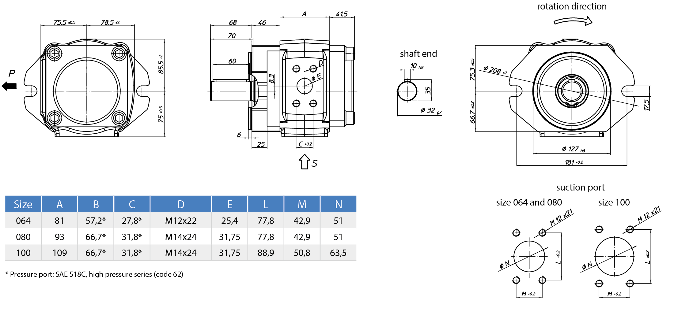 EckerleEckerle Internal Gear Pump    EIPH5-RA23-1X尺寸圖