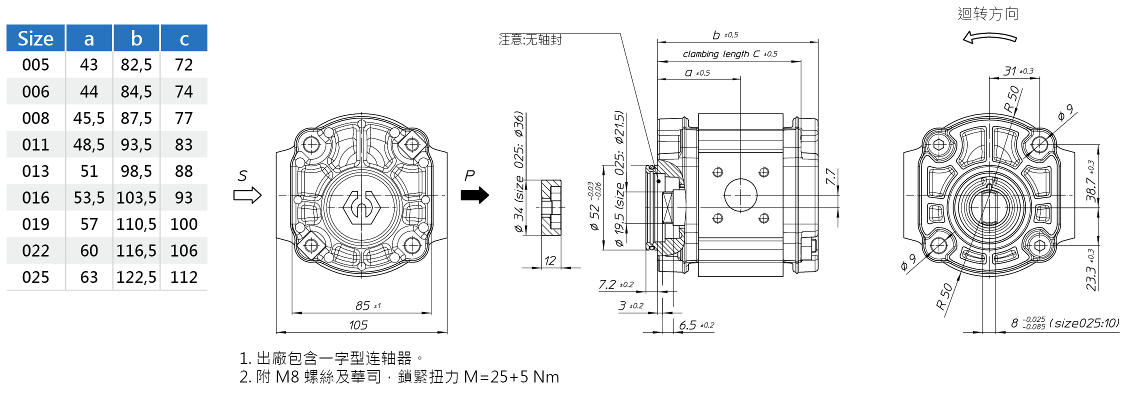 Eckerle內嚙合齒輪泵EIPS-LD34-1X尺寸圖