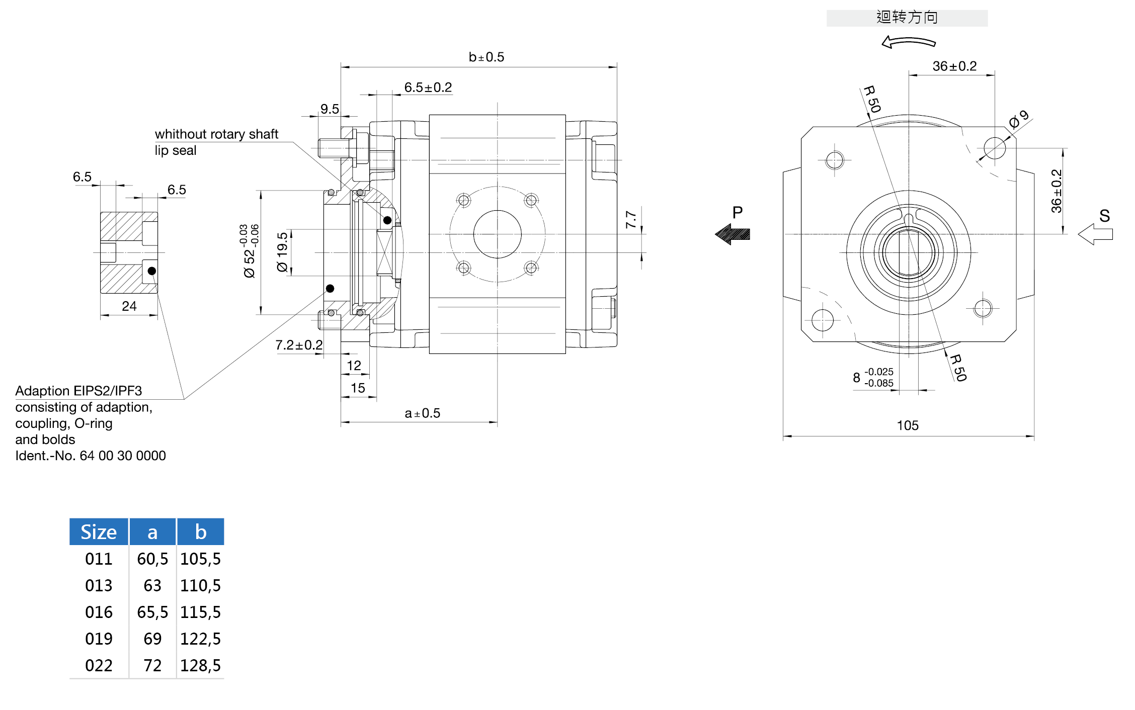 Eckerle內嚙合齒輪泵EIPS2-LD34-1X S112 尺寸圖