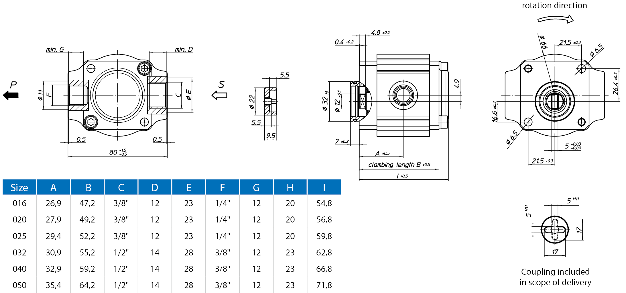 EckerleEckerle Internal Gear Pump EIPS-RDO1-1X尺寸圖