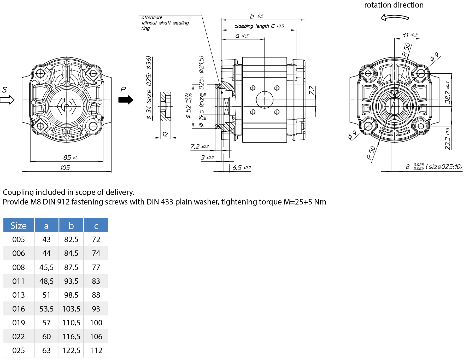 EckerleEckerle内部歯車ポンプ：EIPS-LD34-1X尺寸図