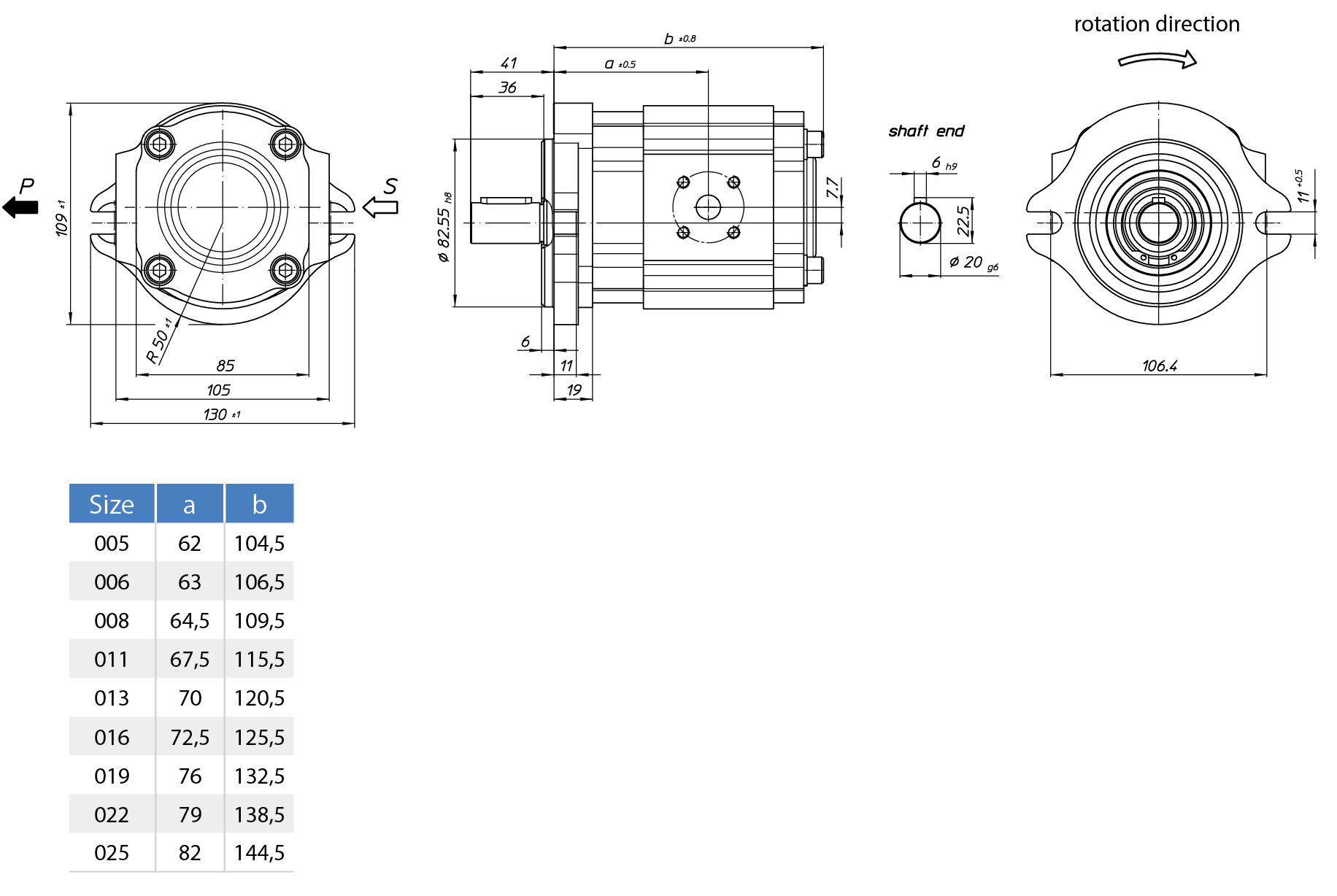 EckerleEckerle Internal Gear Pump  :EIPS-RA04-1X S111尺寸圖
