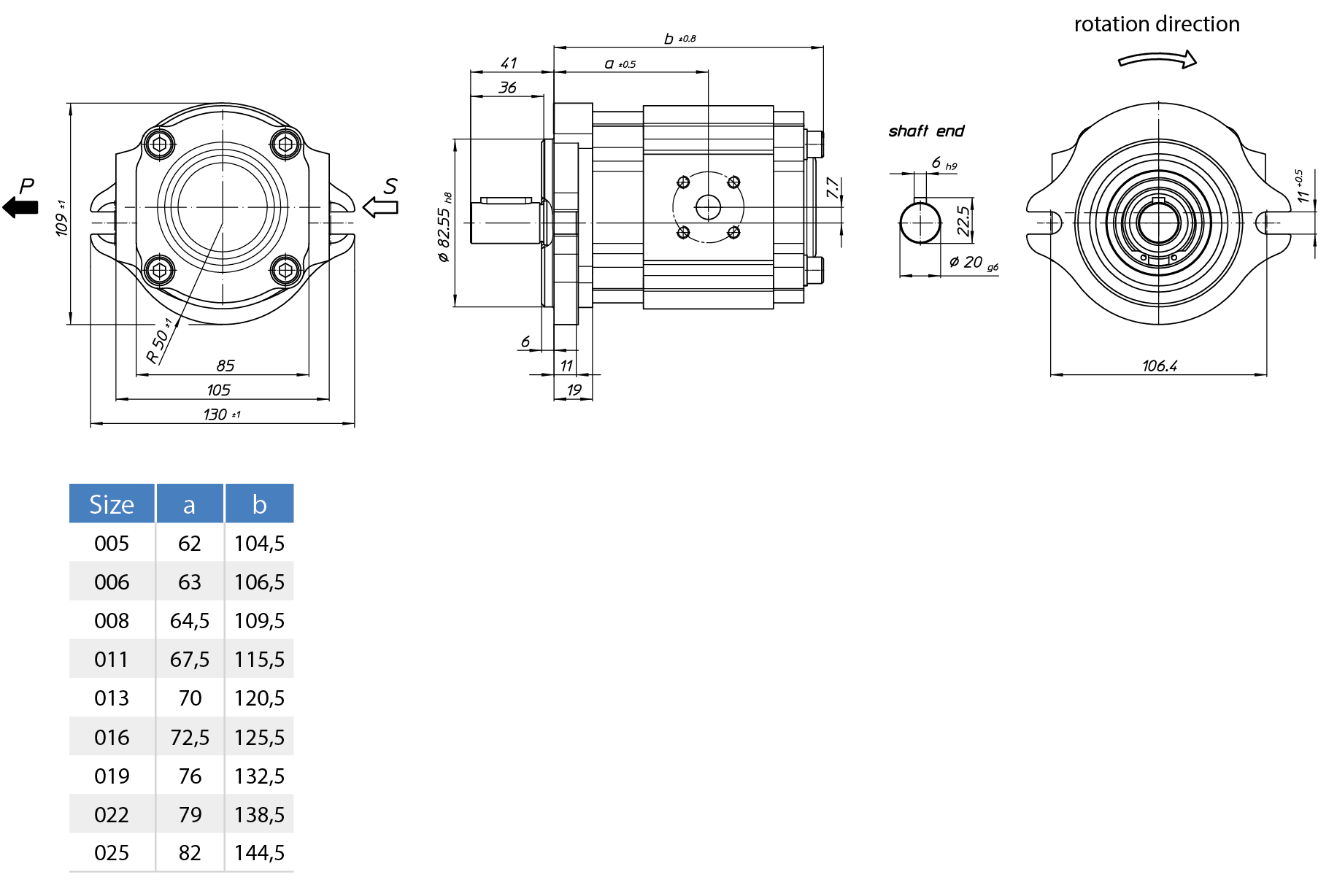 EckerleEckerle Internal Gear Pump :EIPS-RA04-1X S111尺寸圖