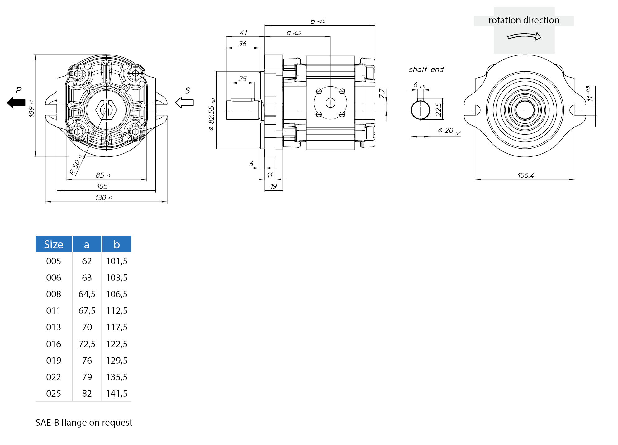 EckerleEckerle内部歯車ポンプ：EIPS2-RA04-1X04-1X尺寸図