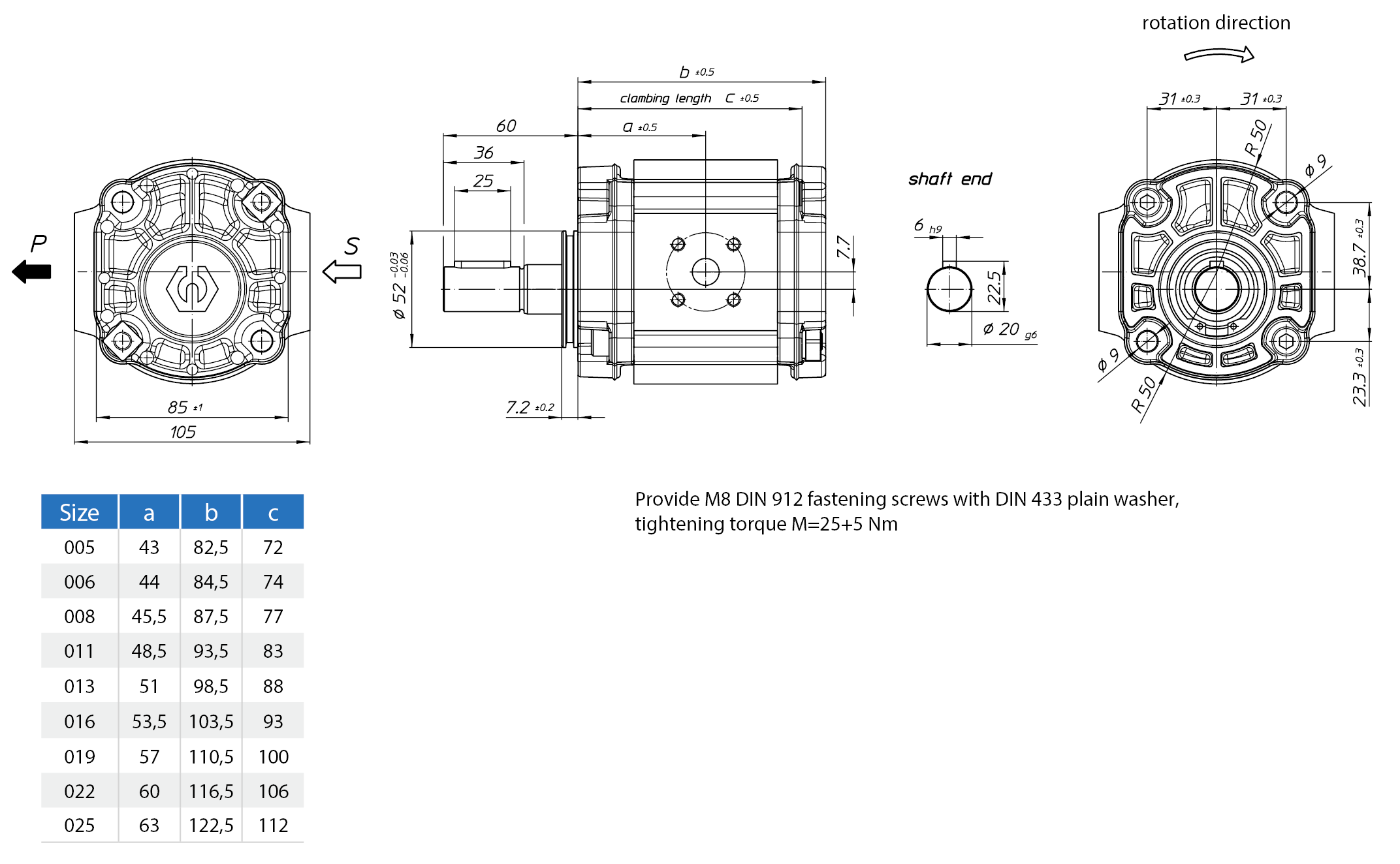 EckerleEckerle Internal Gear Pump  : EIPS2-RA34-1X尺寸圖