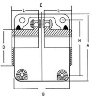 CML Размеры гибкой муфты цепи HT Roller Chain