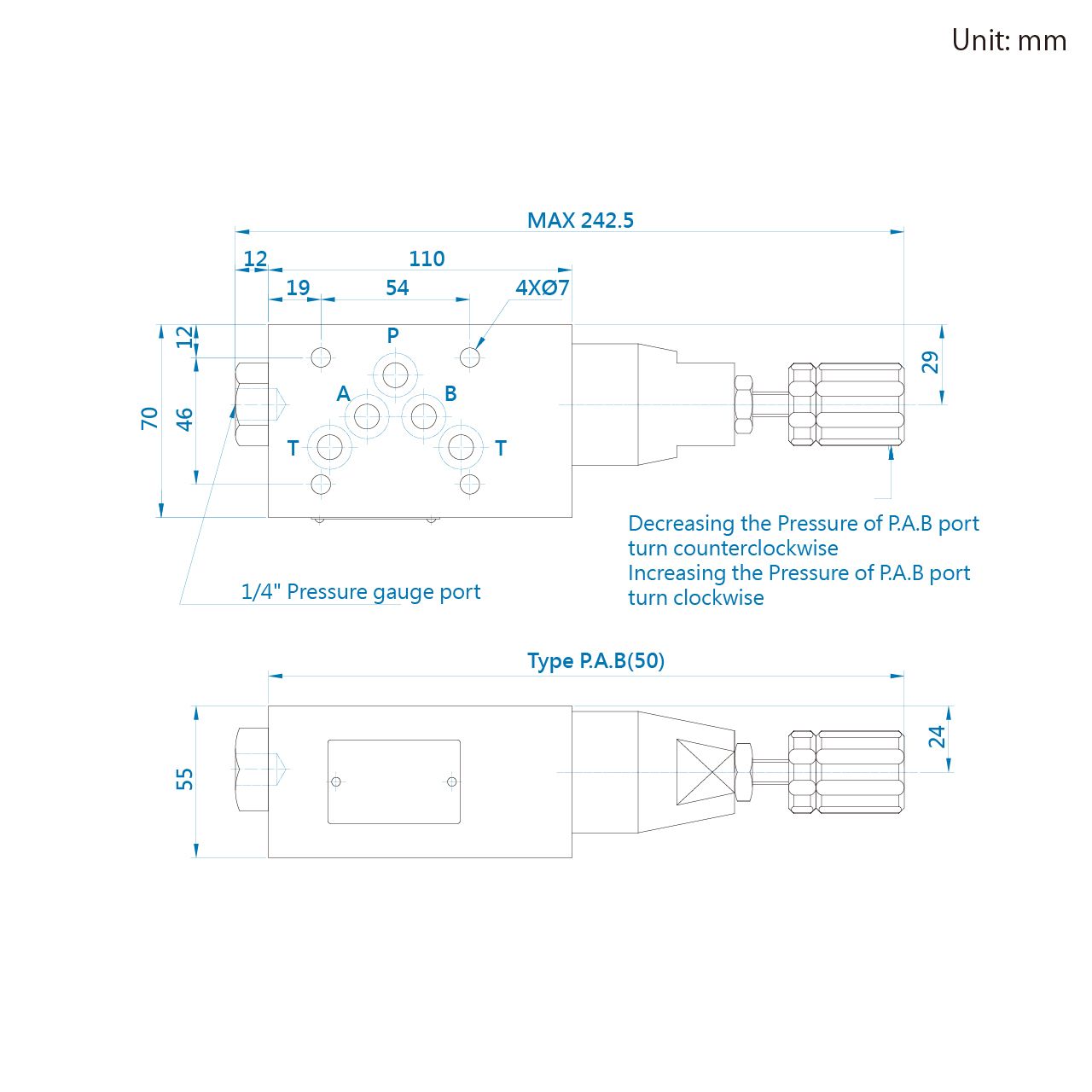 CML Modular Druckminderungsventil MBR Messung