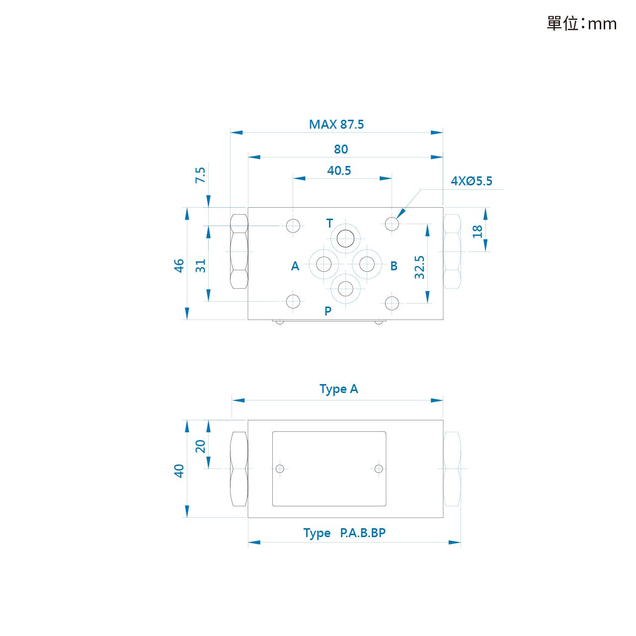 CML Vanne de contrôle modulaire MCV Mesure, Dimension, Diagramme
