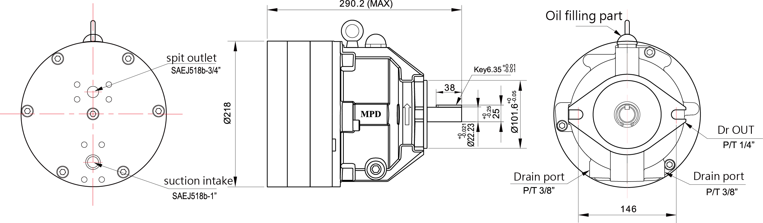 CML Bomba de diafragma triple de alta presión MPD 3M, 3M2