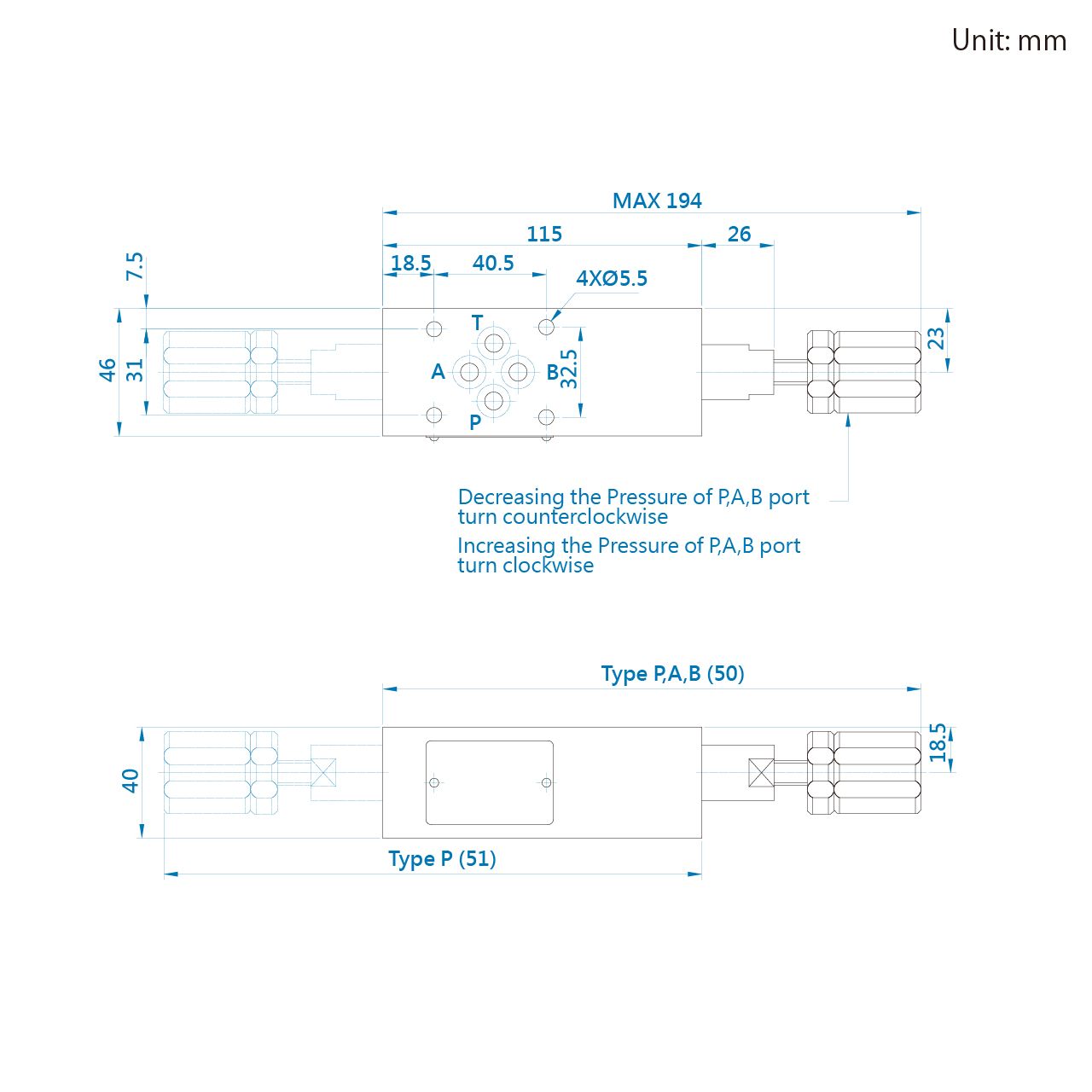 CML Vanne de décharge modulaire MRV-02A-1-K-50C Mesure MRV