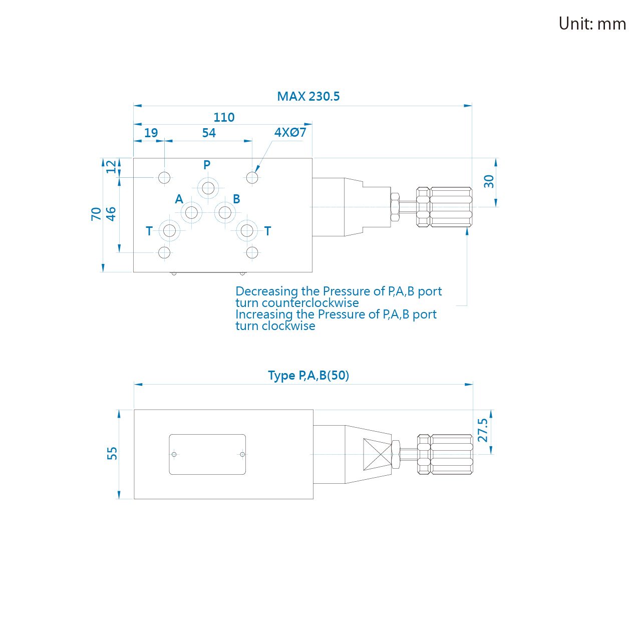CML Vanne de décharge modulaire MRV-02A-1-K-50C Mesure MRV
