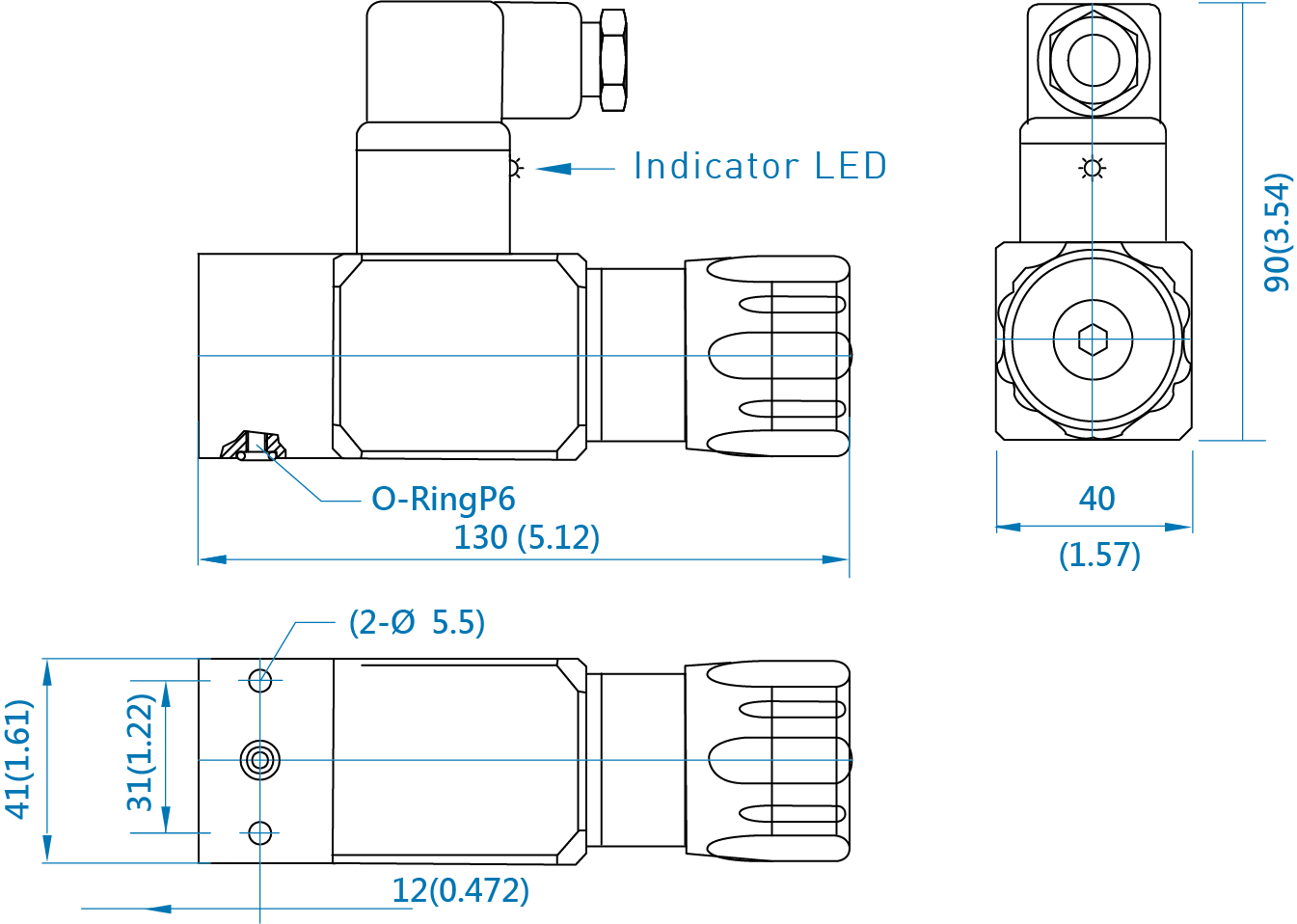 CML สวิตช์ดันแรงดันแบบตรานิสต์ 4VDC ติดตั้งบนซับเพลท รุ่น Direct Read-out การวัด