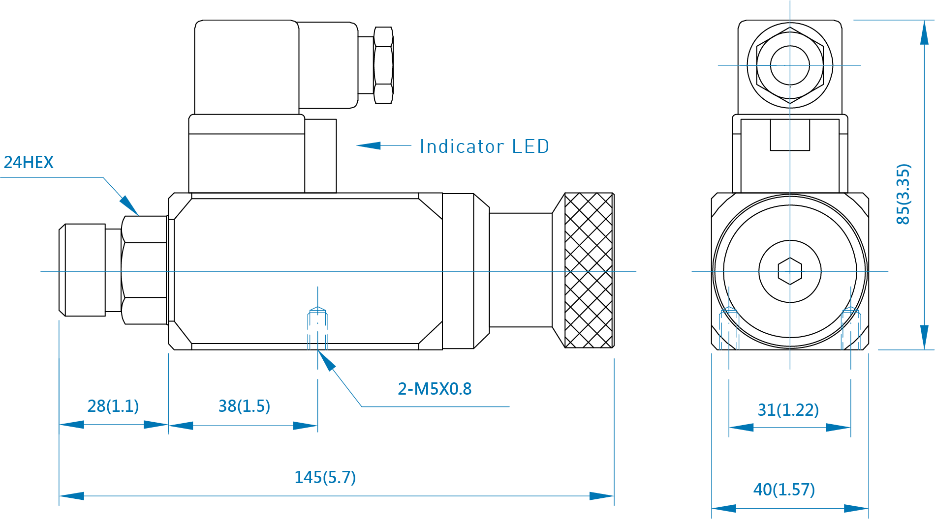  CML Direct Pressure Read-out Pressure Switch PSA,Measurement