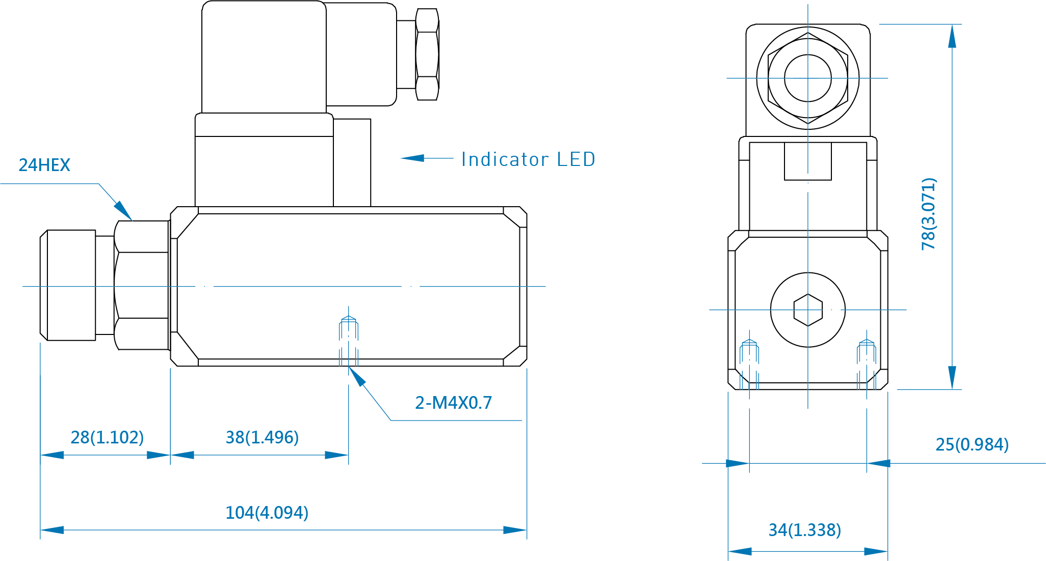 CML Interruptor de presión tipo normal PSB, medición