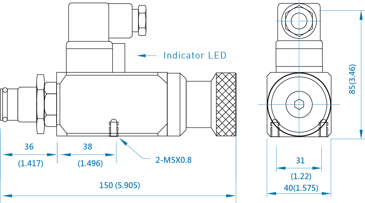  CML Cartridge Type Direct Read-out Pressure Switch,Measurement