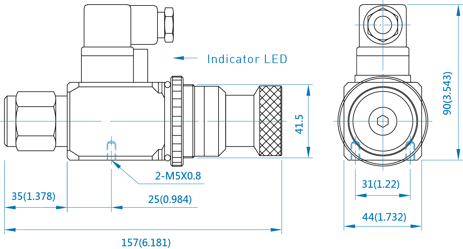 CML Тип монтажа на панель прямого измерения давления, измерение
