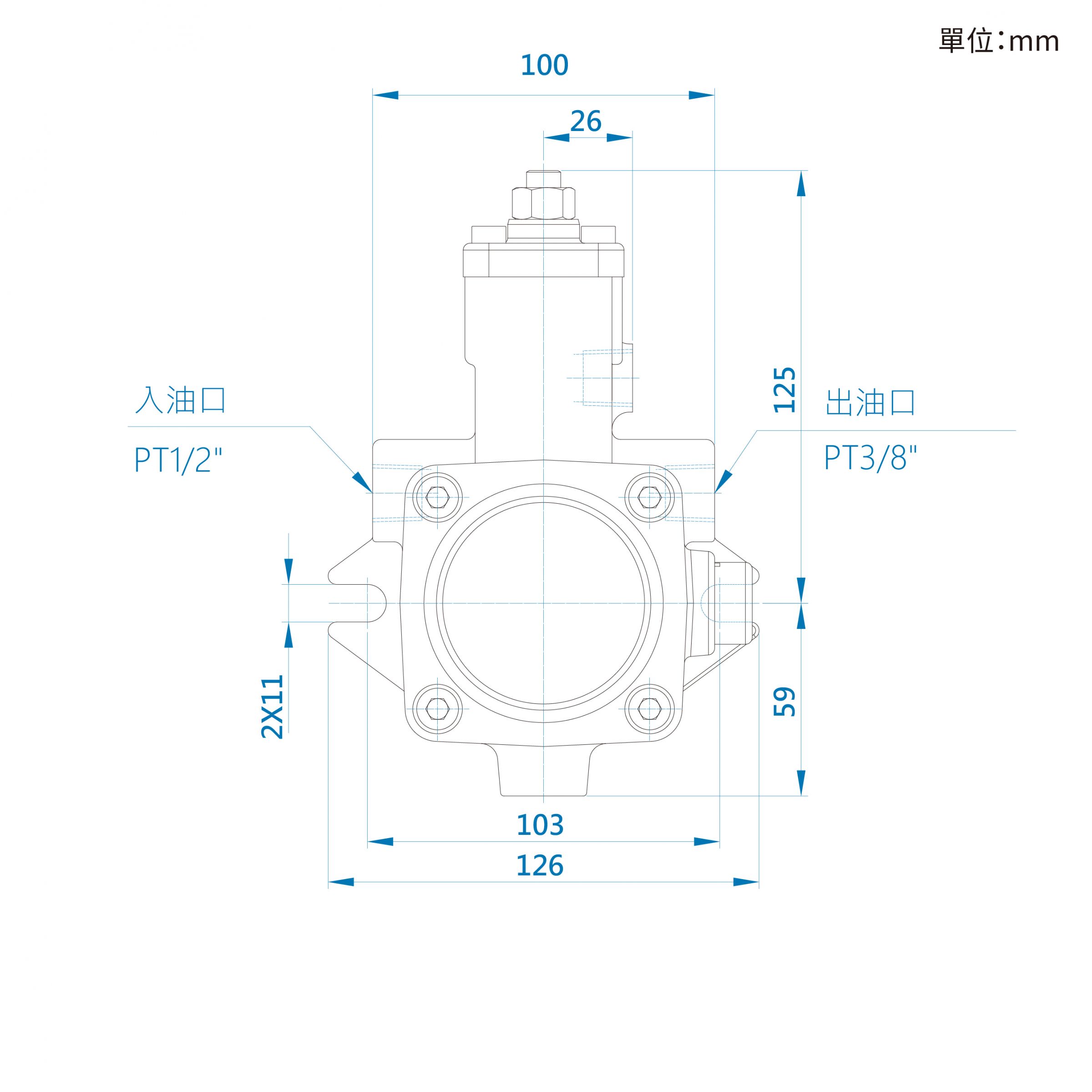  CML低壓變量葉片泵SF 30 40尺寸圖