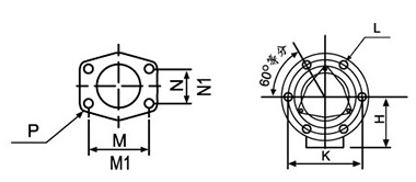 Dimensión del filtro de brida magnética de doble puerto fuera del tanque de la serie SR2