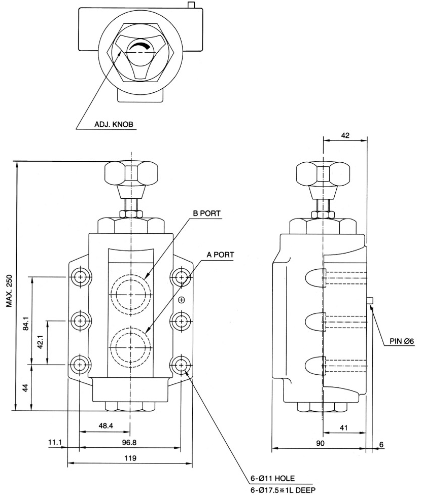 Throttle and Check Valv SRCG03.06.2(Conventional Valve) 尺寸圖