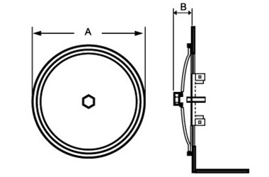 CML Dimensiones de la tapa final del tanque serie TEC