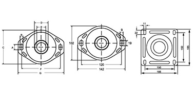 CML Dimensiones de la tapa final del tanque TS